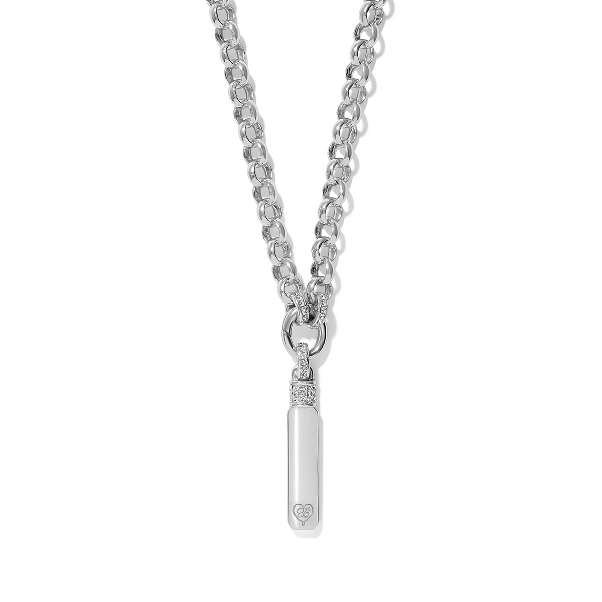 Meridian Grandma Storycatcher Necklace with silver-tone chain and crystal-accented pendant.