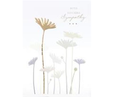 Dainty multicolor flowers card featuring a delicate floral pattern with pastel hues on white stock.