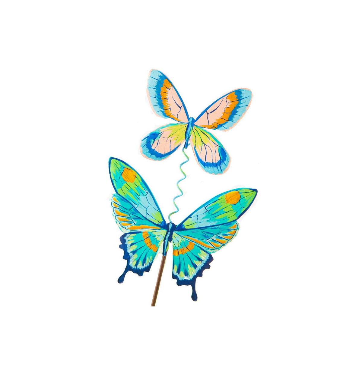 Artful Butterflies decorative stake featuring a colorful butterfly motif on a slender silhouette.