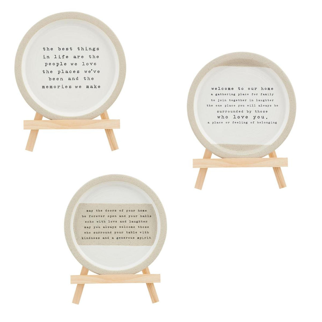 Sentiment Plate Easel