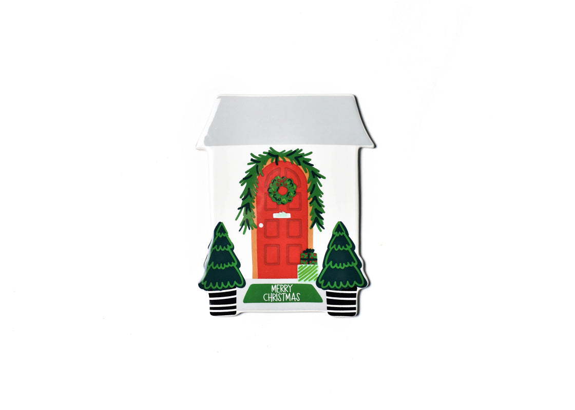 Ceramic holiday home decoration with hook-and-loop fastener