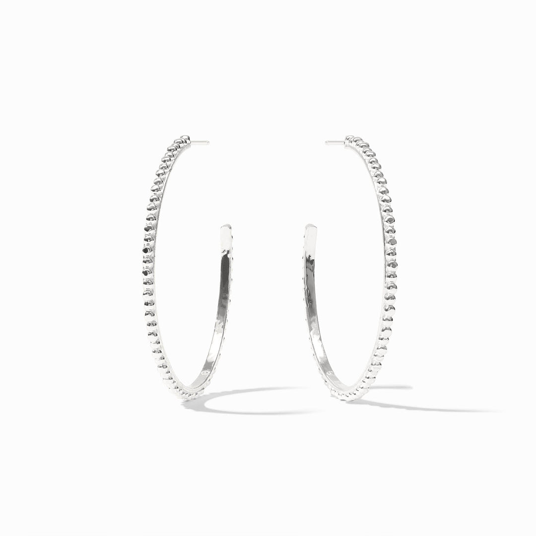 Colette Bead Hoop Silver