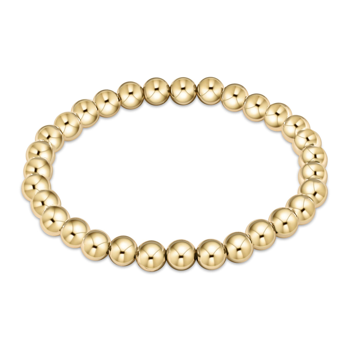 Classic Gold 6mm Bead Bracelet made with 14kt gold-filled beads.