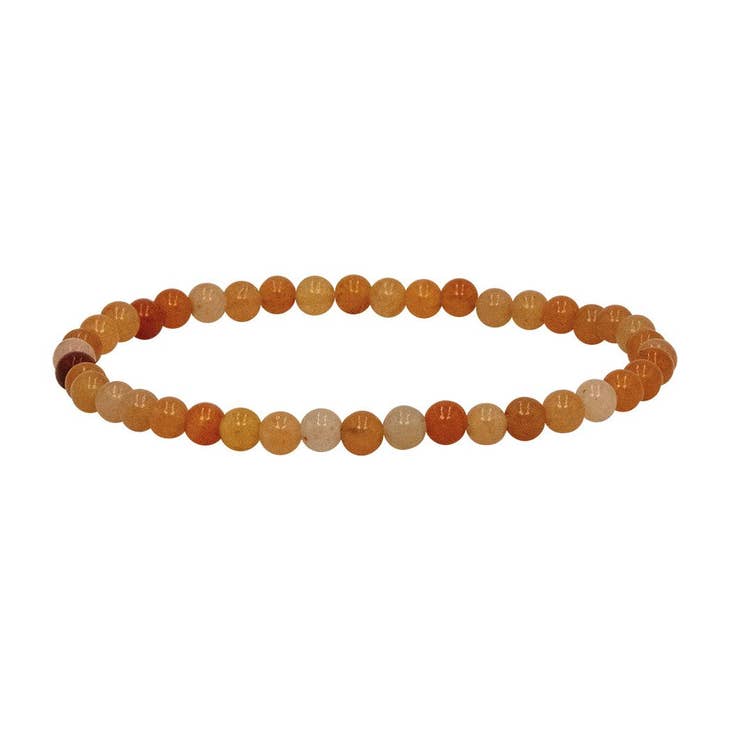 Mini Gemstone Bracelet featuring a classic 4mm beaded design with small gemstones in neutral tones.