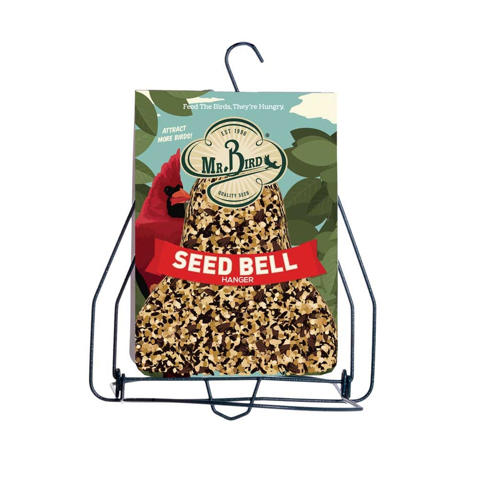 Seed Bell Hanger in natural wood finish with a curved hook silhouette.