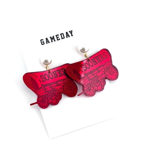 Oklahoma Ou Sooners Wagoner Earrings