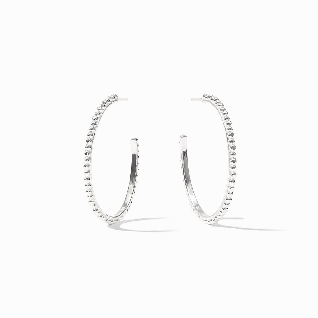 Colette Bead Hoop Silver