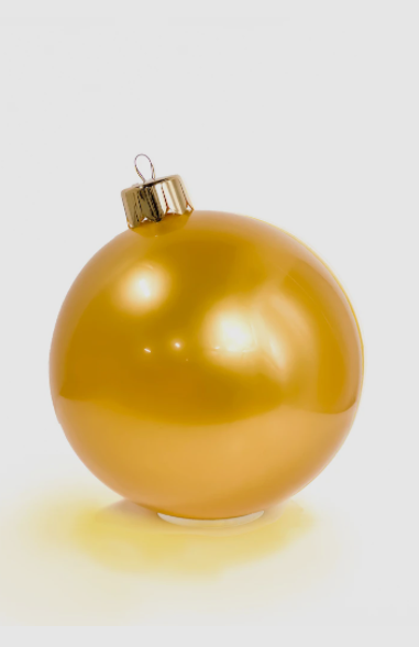 30-inch inflatable Holiball ornament in white with a topper plug