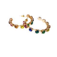 Colorful Half Hoop Earrings