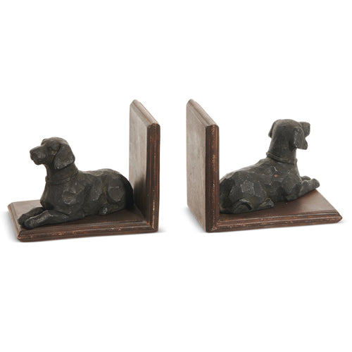 Set of two bird-shaped resin bookends in natural tone with detailed feather patterns.