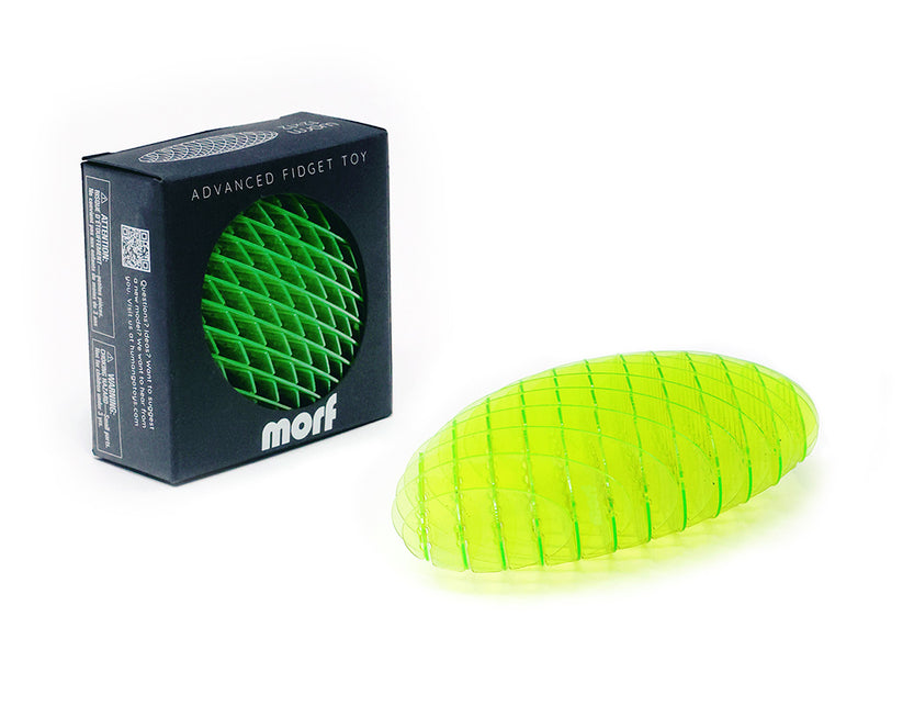 Small black fidget worm toy with segmented body shape