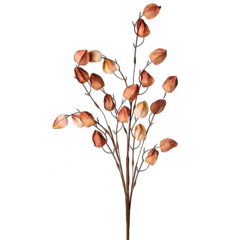 33-inch parchment-colored Chinese lantern stem with a tapered cylindrical shape.