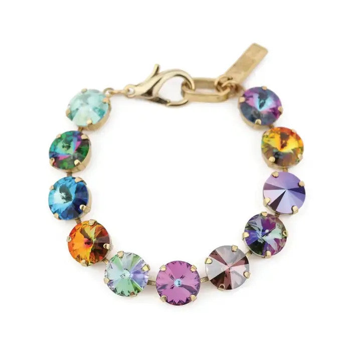 Antique gold plated brass Croatia bracelet with high-quality crystals