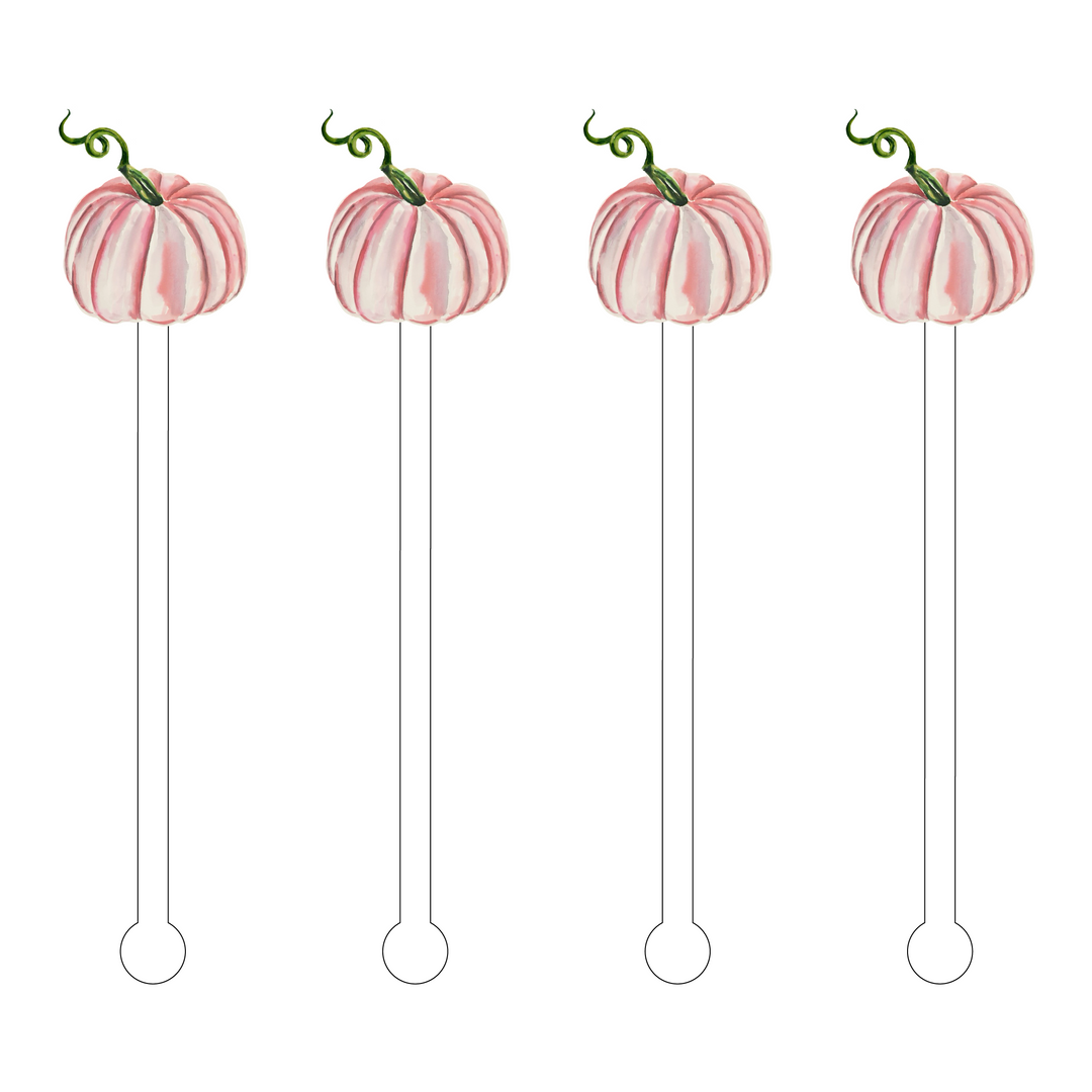 Pink Gourd Acrylic Stir Sticks