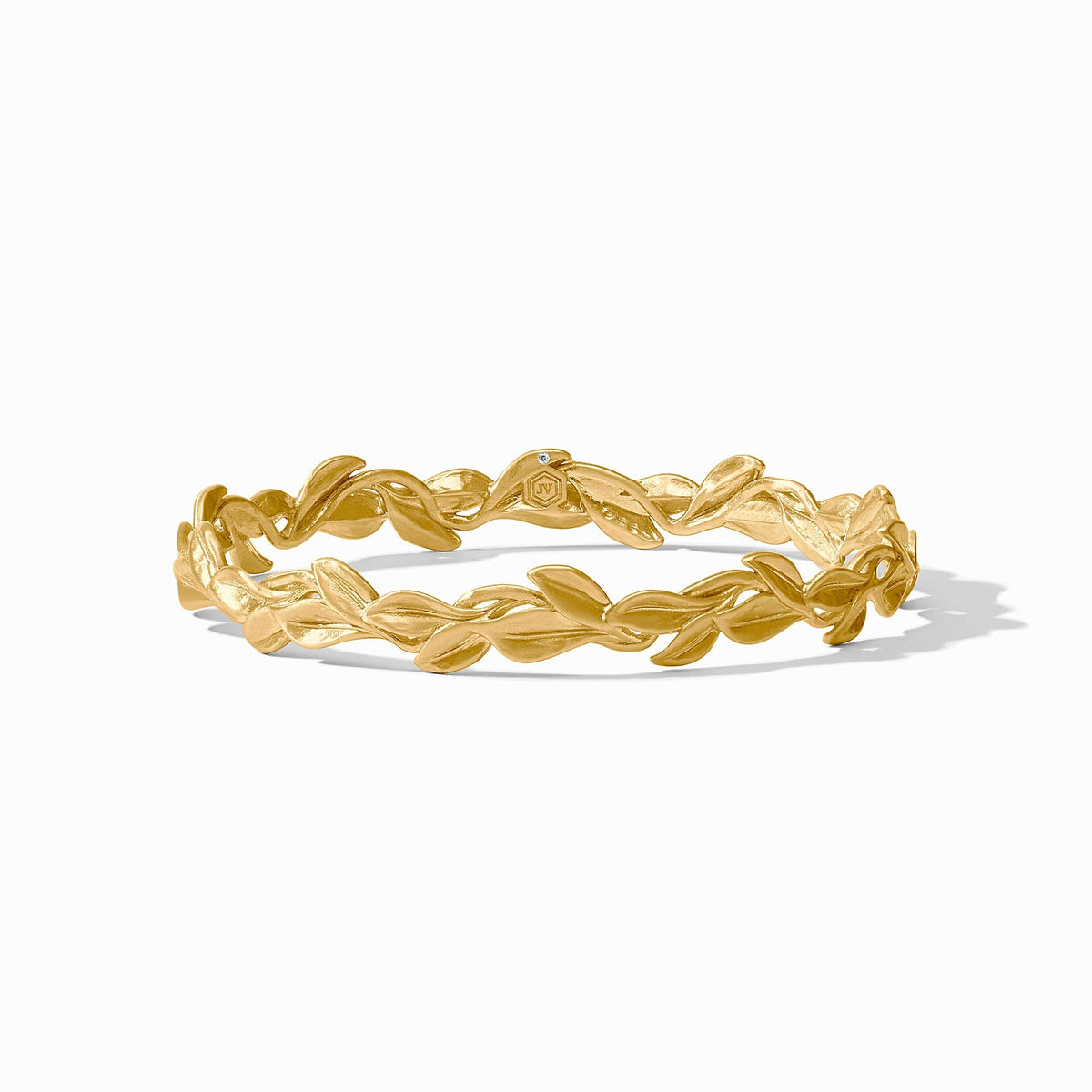 Willow bangle in silver-toned metal with a smooth curved silhouette.