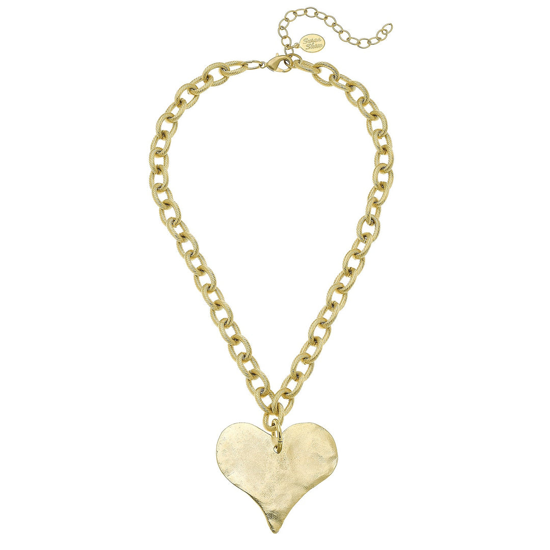 Gold Large Heart Necklace