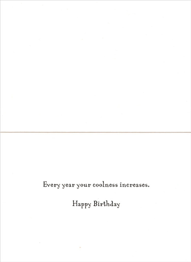 Black-framed men's sunglasses with 'Happy Birthday' text on the lens