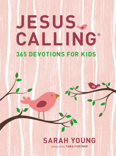 Jesus Calling: 365 Devotions for Kids book cover featuring a soft pastel illustration with gentle typography.