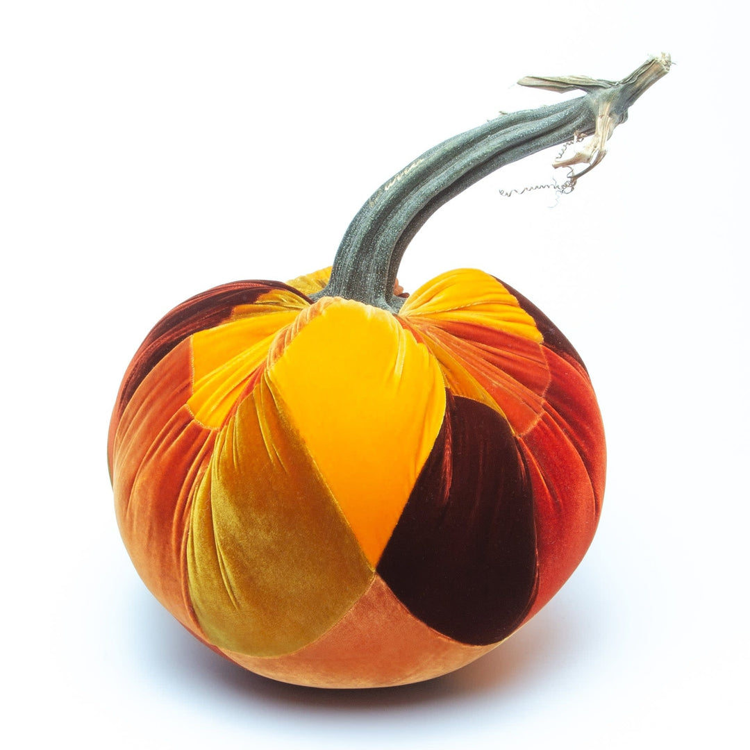 Small Patchwork Velvet Pumpkin