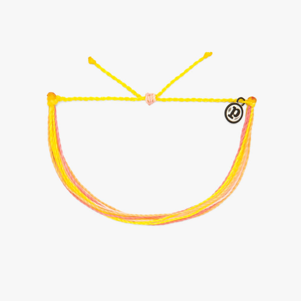 Bright Original bracelet in Blushing Lemonade wax-coated finish with adjustable cord