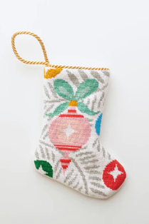 Full-size red velvet Christmas stocking with gold trim and white sateen lining.