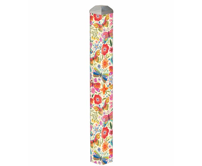 Black 16-inch mini art pole with a sleek cylindrical stand.