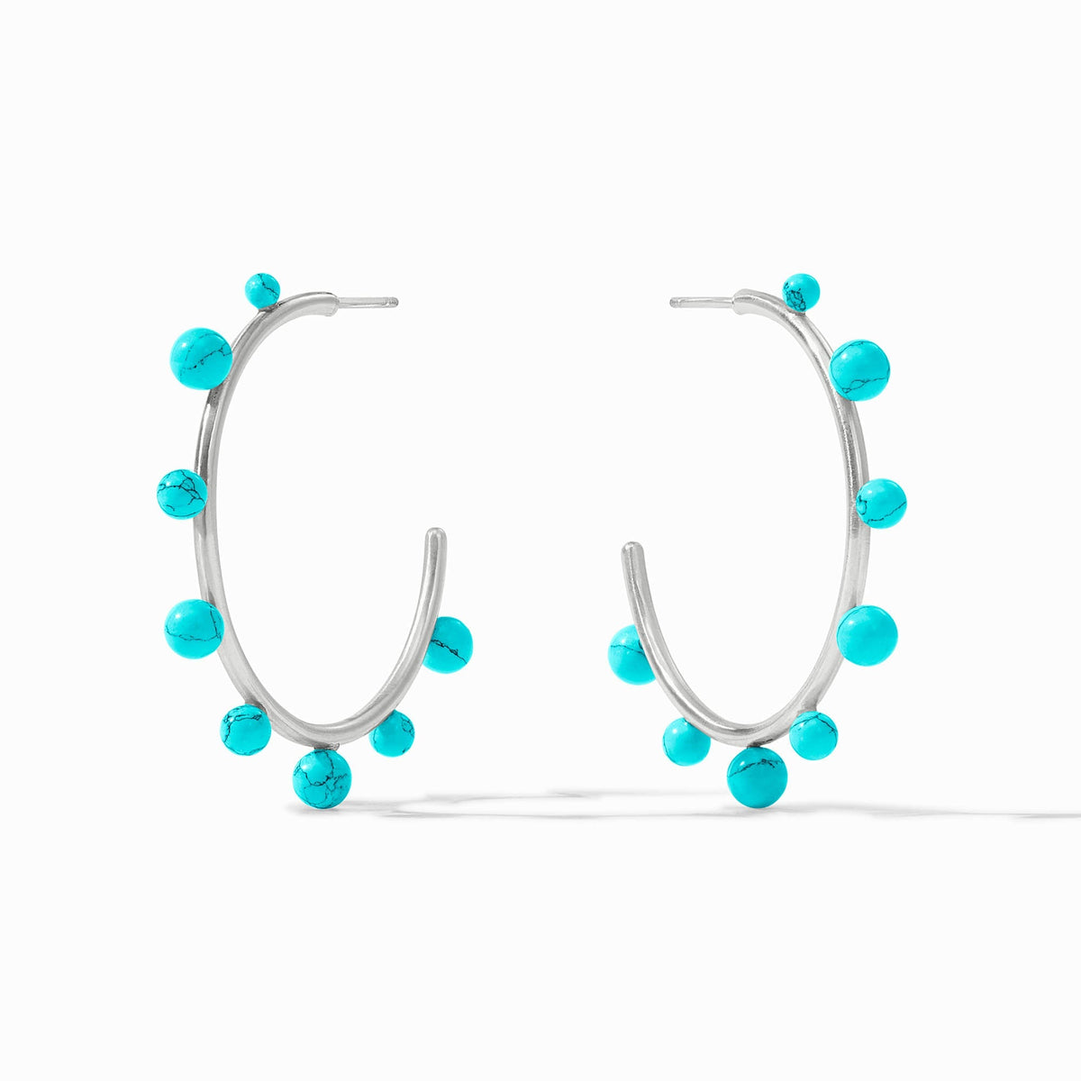 Julie Vos Hydra Stone silver-plated hoop earring with shell pearl center stone