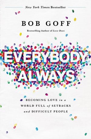 Hardcover book titled Everybody Always with a white cover featuring blue text.