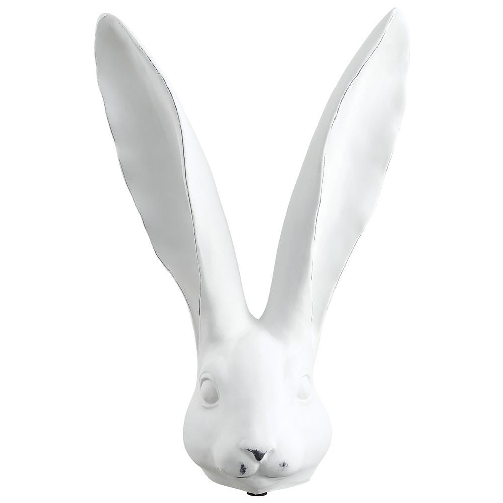 White bunny figurine made of polyresin with stone powder finish