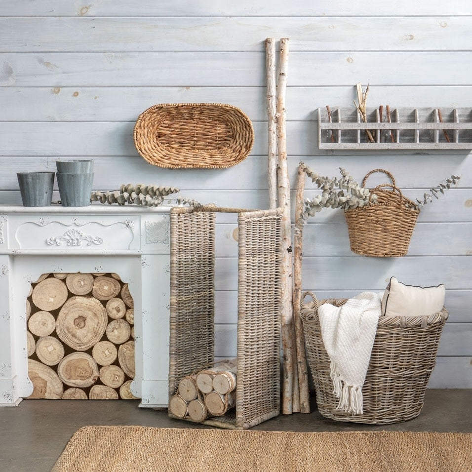 Oval Rattan Storage