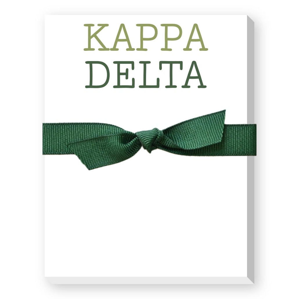 Sorority Colors Greek Mini Notepad featuring a compact rectangular shape with sorority-themed design details.