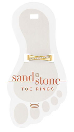 Sand-colored stone toe ring with a minimalist band design.
