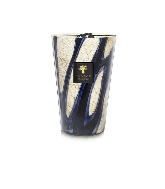 Lazuli candle stones with cardamom sea salt musk fragrance in blue stone material