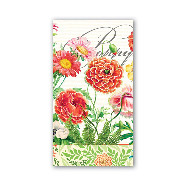 Packaged Hostess Napkins in soft triple-ply paper with assorted designs.