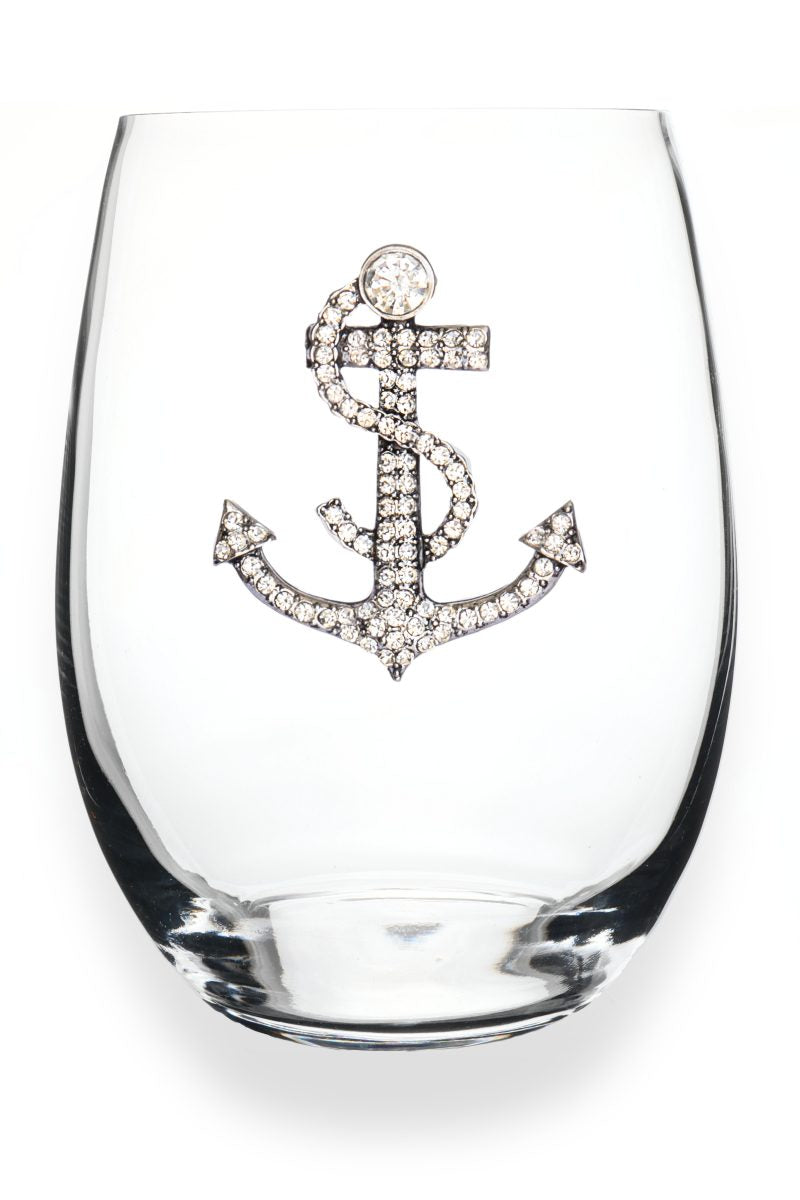 Jeweled Stemless Wine Glass