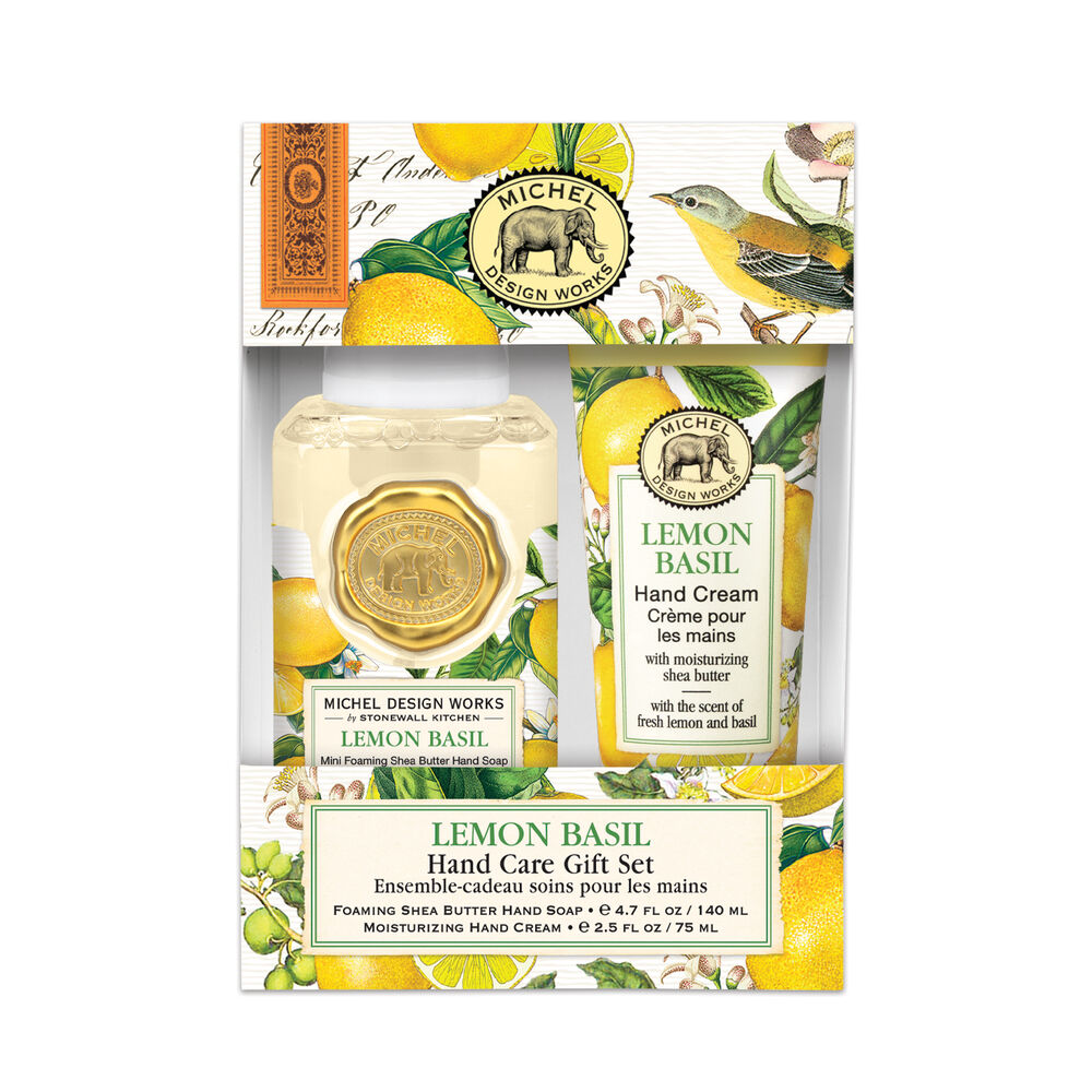 Hand Care Gift Set containing a foamer bottle and hand cream tube.