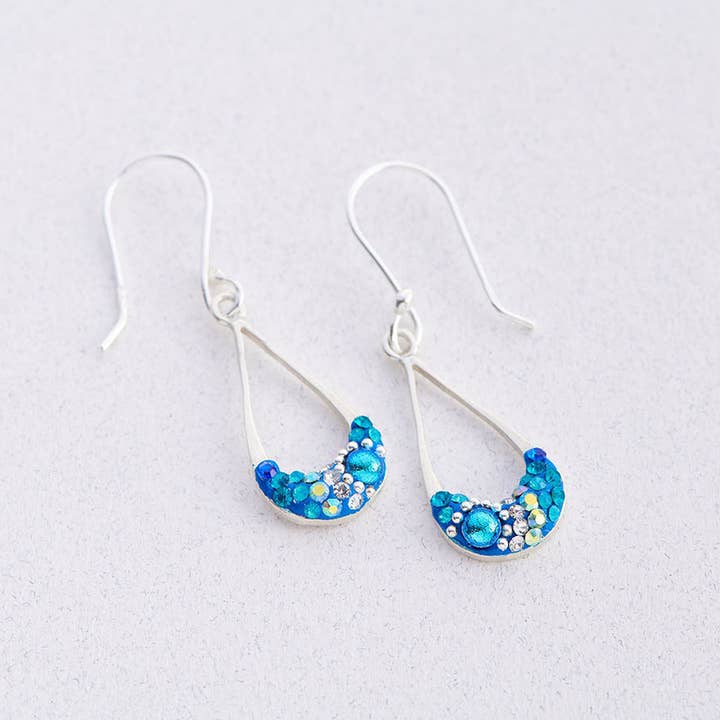Petite Long Drop Hoop Earrings