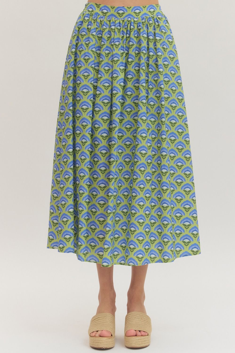 Maxine Floral Print Midi Skirt