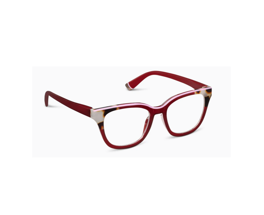 Ramona eyeglasses with blue light focus lenses in a recycled polycarbonate frame.
