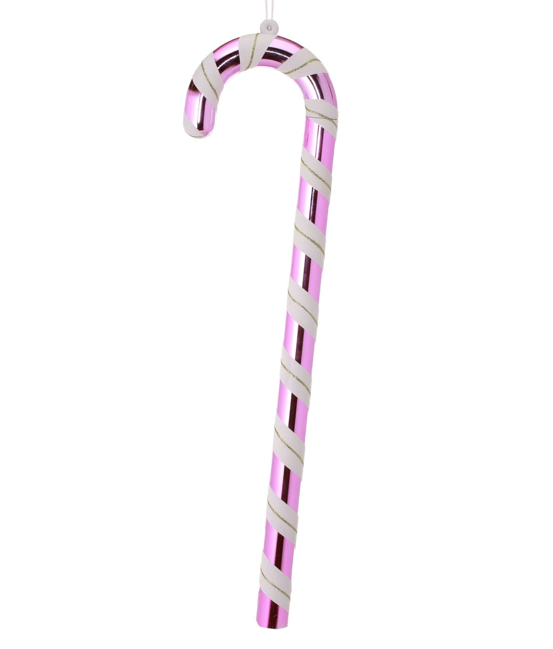 24" Vacuum Plate Metallic Stripe Candy Cane Ornament