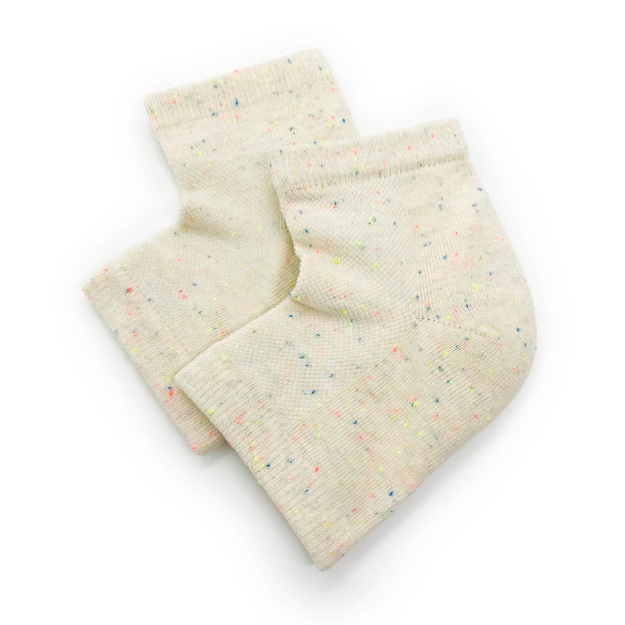 Moisturizing heel sock with insulated gel lining in neutral tone