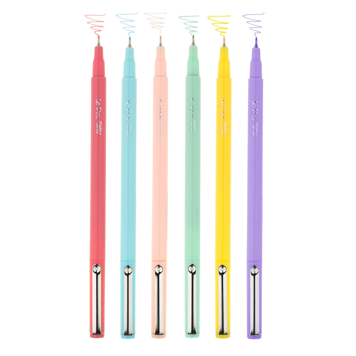 Pastel Le Pen fine point markers with micro-fine plastic tips in pastel colors.