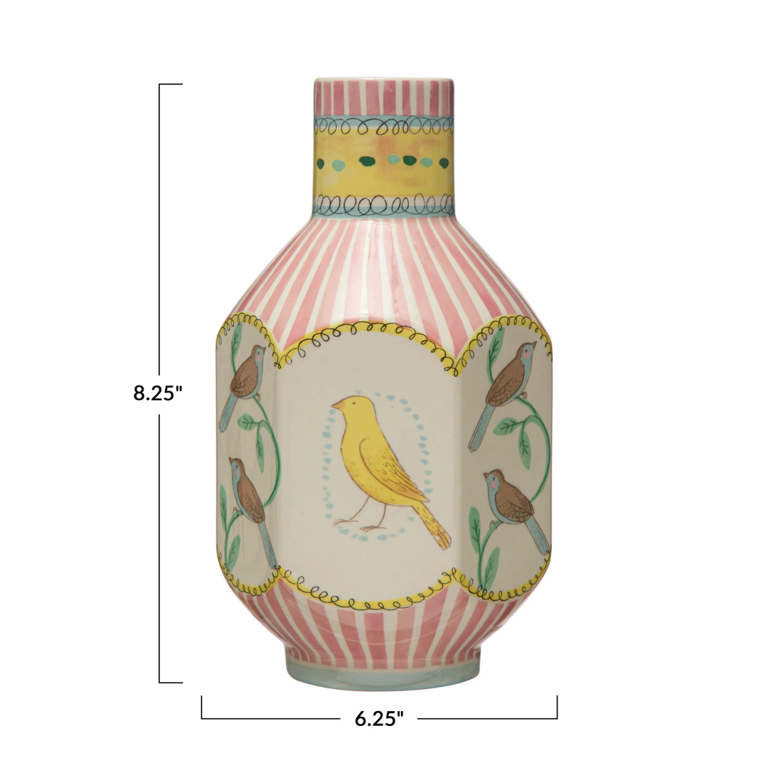 Ceramic Vase with Birds
