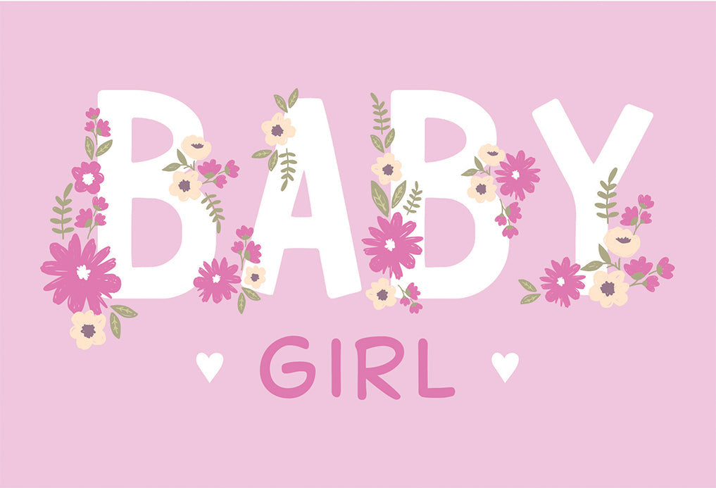 White glitter baby letters card with text 'So much happiness to share... so many moments to treasure...' and a silhouette of a mother holding an infant.