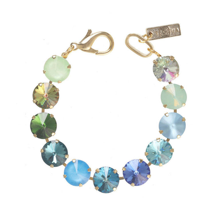 Antique gold plated brass Croatia bracelet with high-quality crystals