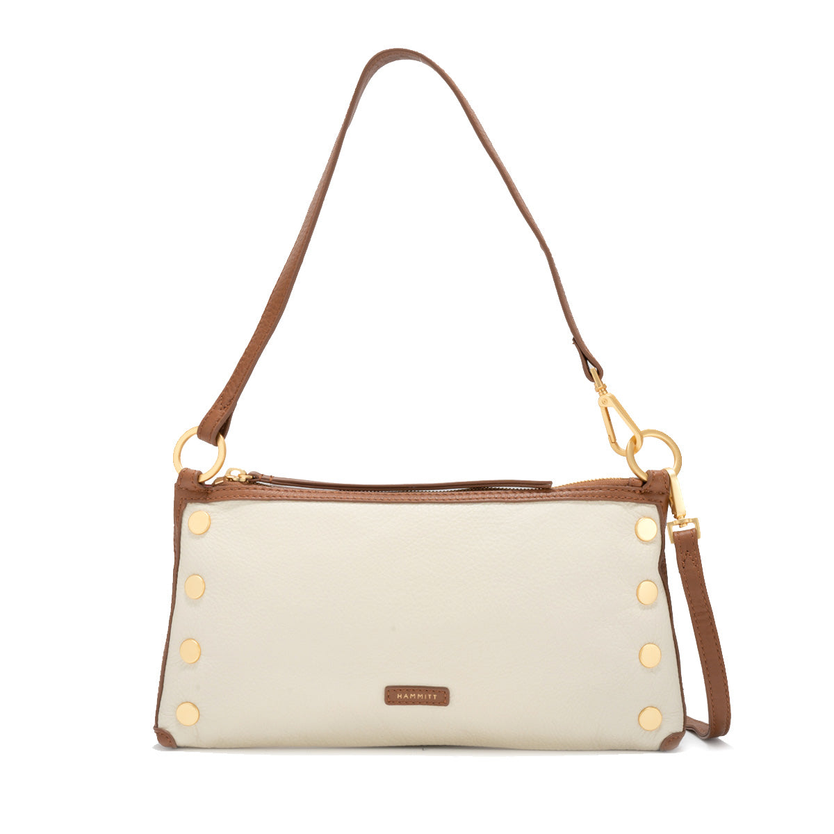 Kyle Bag in black leather with detachable crossbody strap.