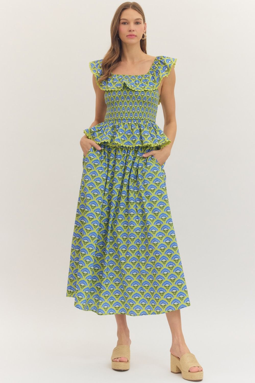 Maxine Floral Print Midi Skirt