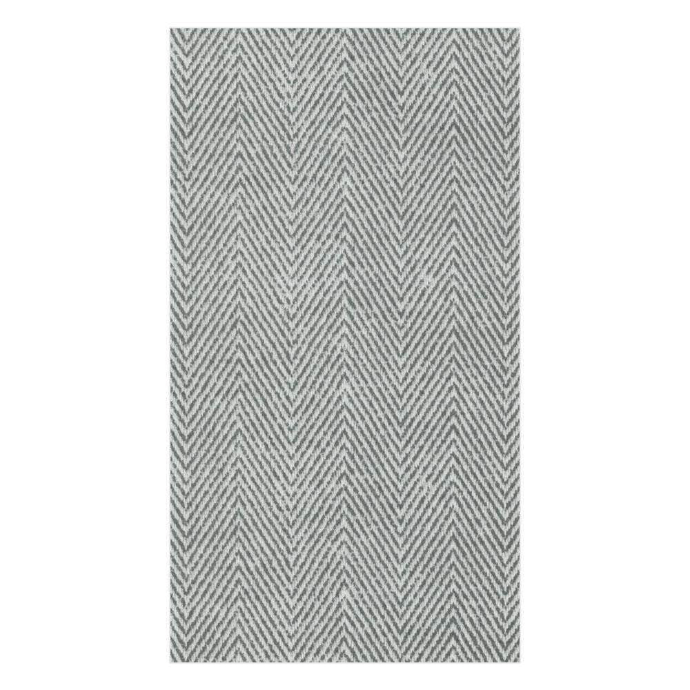 Charcoal-colored triple-ply paper guest towel with jute trim.