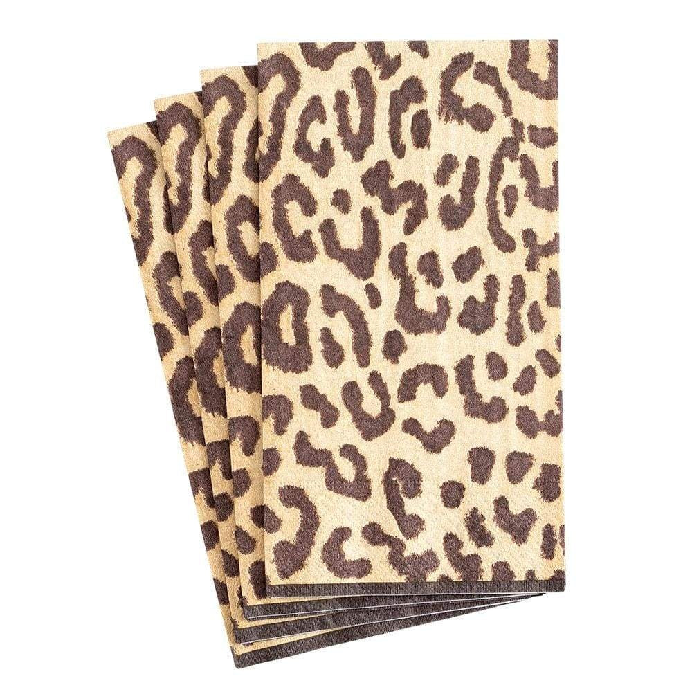 White triple-ply paper guest towel with printed floral border design.