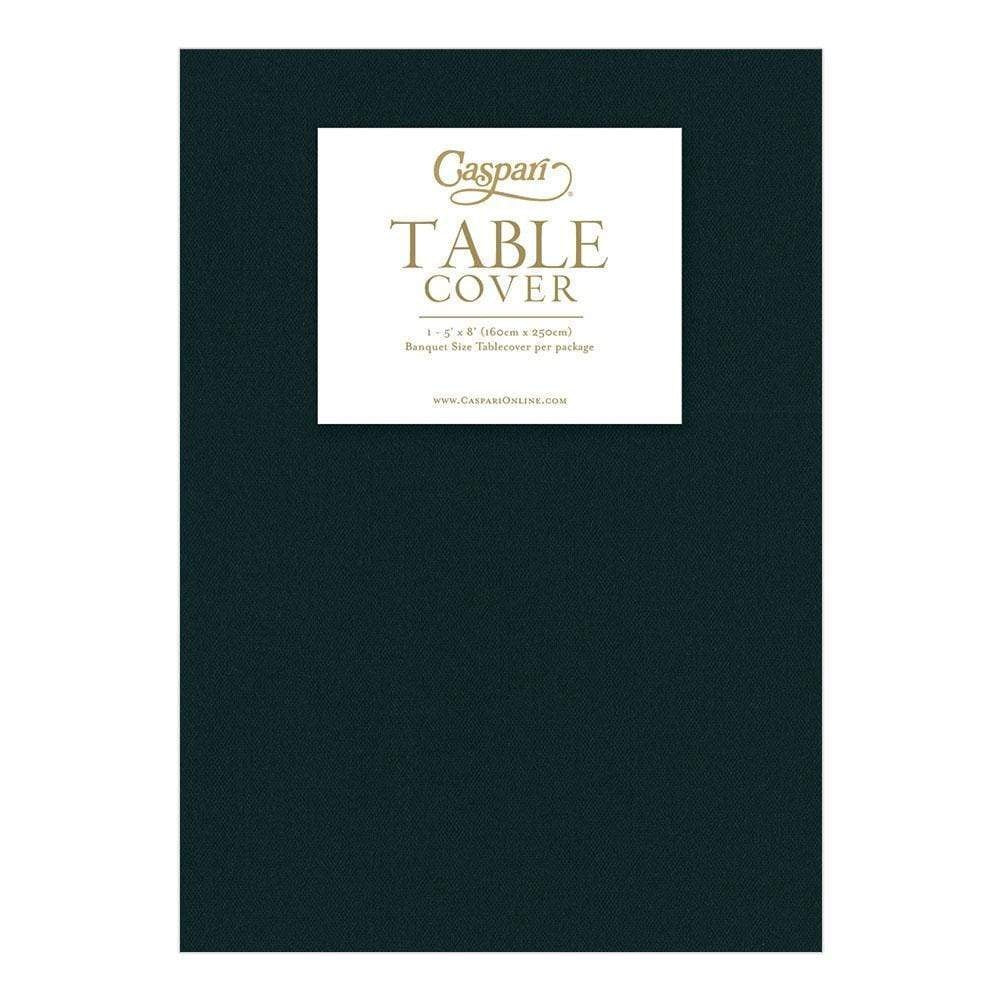 Black solid paper linen table cover with a cloth-like texture.